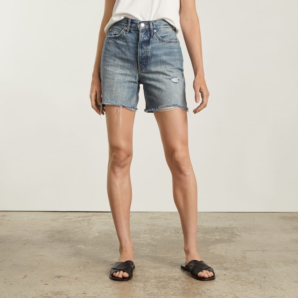 Everlane The Way High Jean Short in Marina Bay Size 25